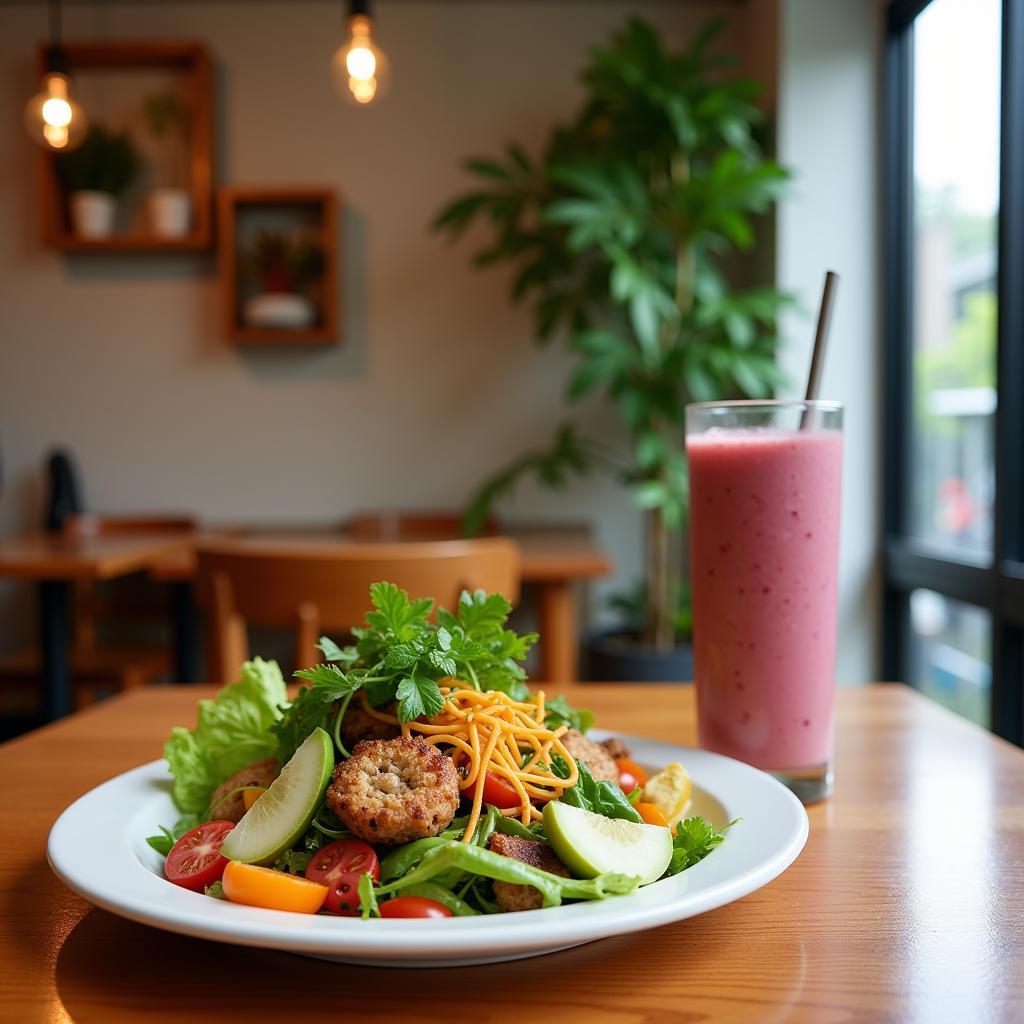 Healthy cafe in Hanoi: Salad, smoothie