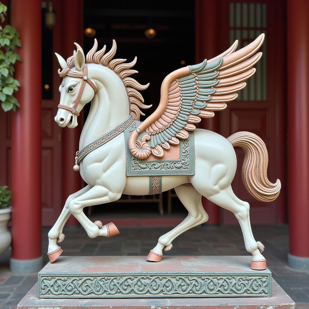 Heavenly Horse Depiction at the Temple of Literature, Hanoi