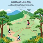 Hiking trails on Langbiang Mountain in Da Lat