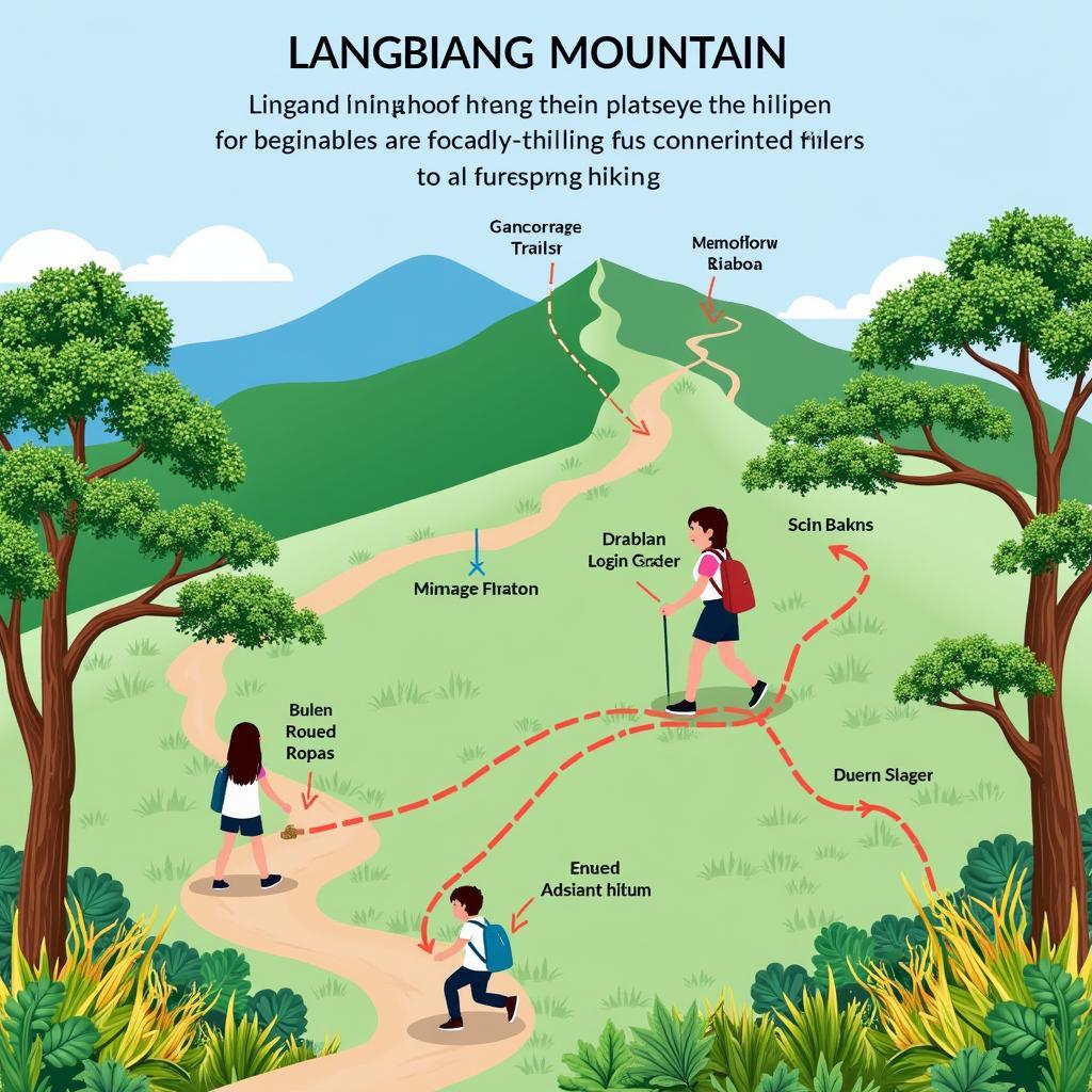 Hiking trails on Langbiang Mountain in Da Lat