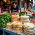 Fresh Wonton Wrappers at a Ho Chi Minh City Market