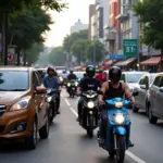 Ho Chi Minh City Traffic with Visible License Plates