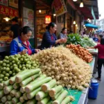 Fresh Bamboo Shoots at Hom Market