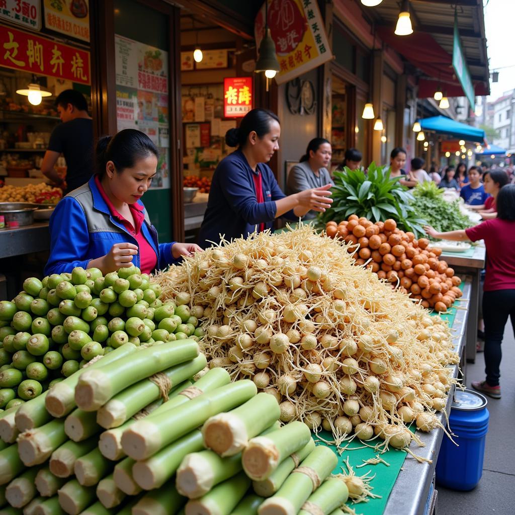 Fresh Bamboo Shoots at Hom Market