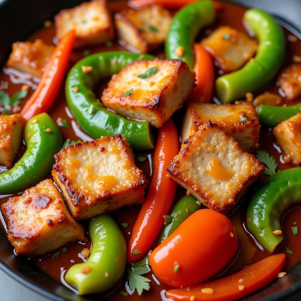 Home Cooked Pork Stir Fry with Vegetables