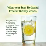 Glass of water with lemon slices, symbolizing hydration for kidney stone prevention