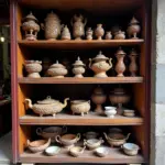 Beautiful incense burners displayed in a shop in Hanoi's Old Quarter