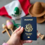 Infant Holding a Passport for Mexico Travel