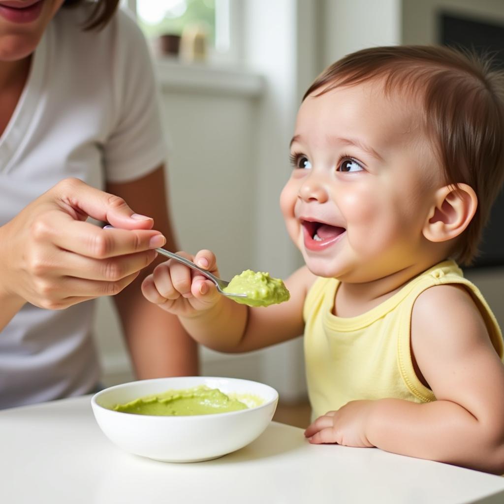 Introducing new flavors to an 8-month-old baby