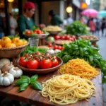 Fresh Ingredients for Italian Cooking Class in Hanoi