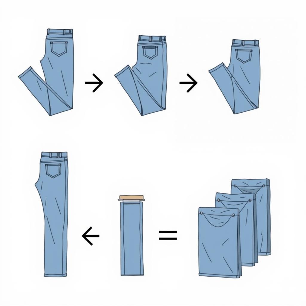 Folding jeans with the KonMari method