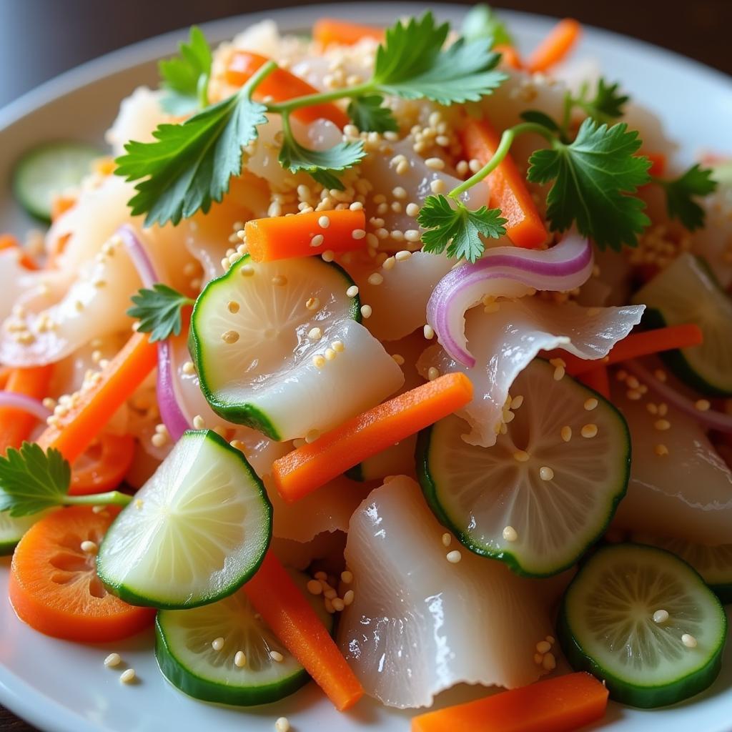 A delicious jellyfish salad