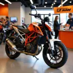 KTM Duke 125 at a Dealership