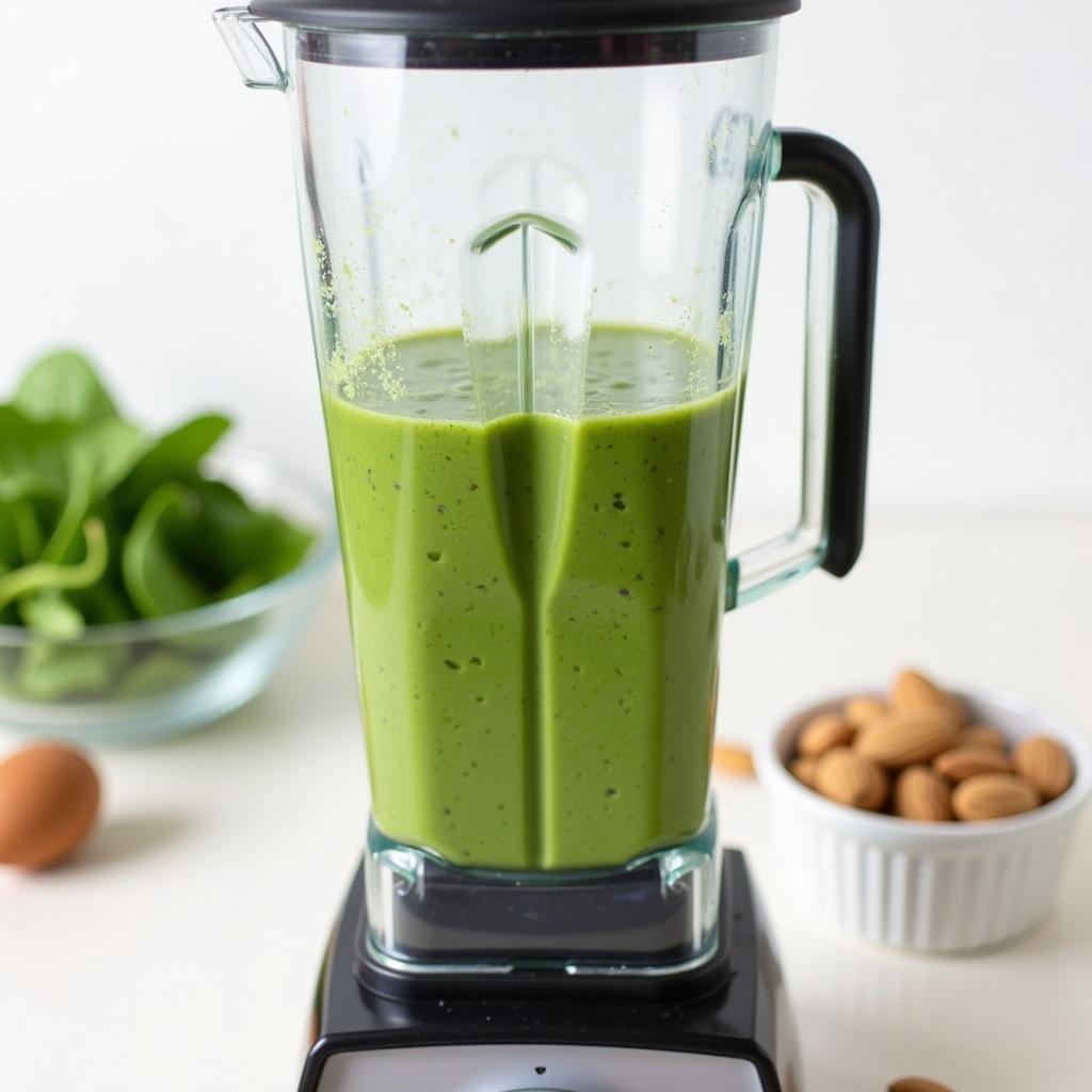 Lactogenic Smoothie Recipe: Blend of Spinach, Flaxseed, and Almonds