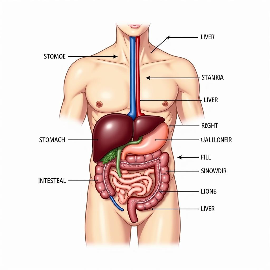 Diagram of Liver Location