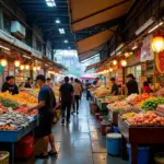 Bustling Long Dien Market in Ba Ria