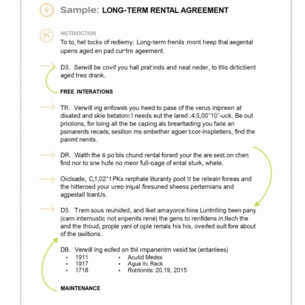 Example of a Long-Term Truck Rental Agreement