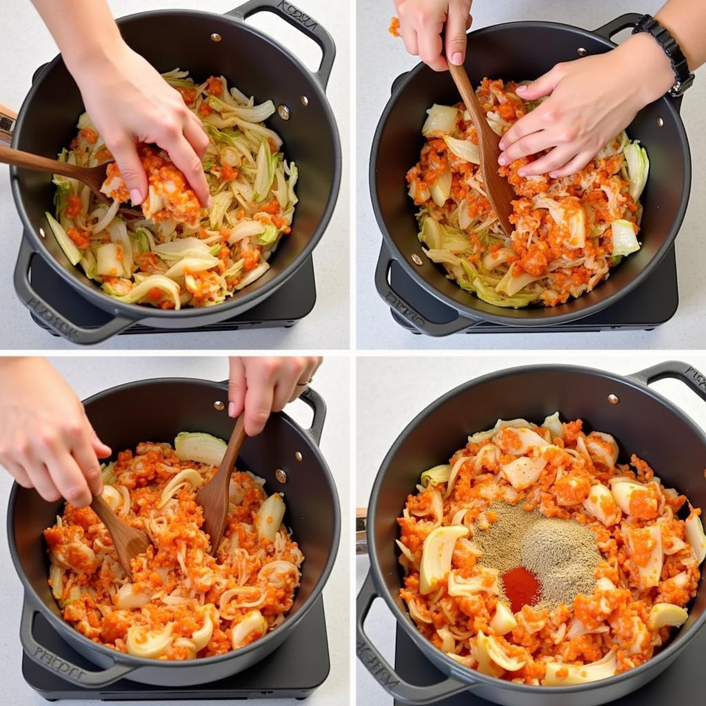 Preparing Kimchi at Home