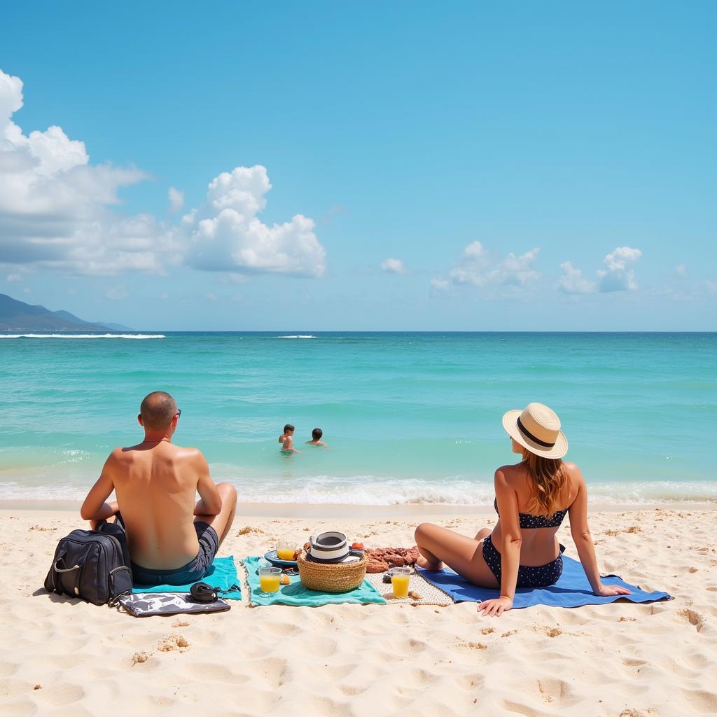 Mexico Travel Safety: Tourists enjoying the beach safely