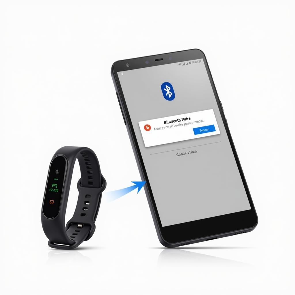 Pairing the Mi Band with a smartphone via Bluetooth