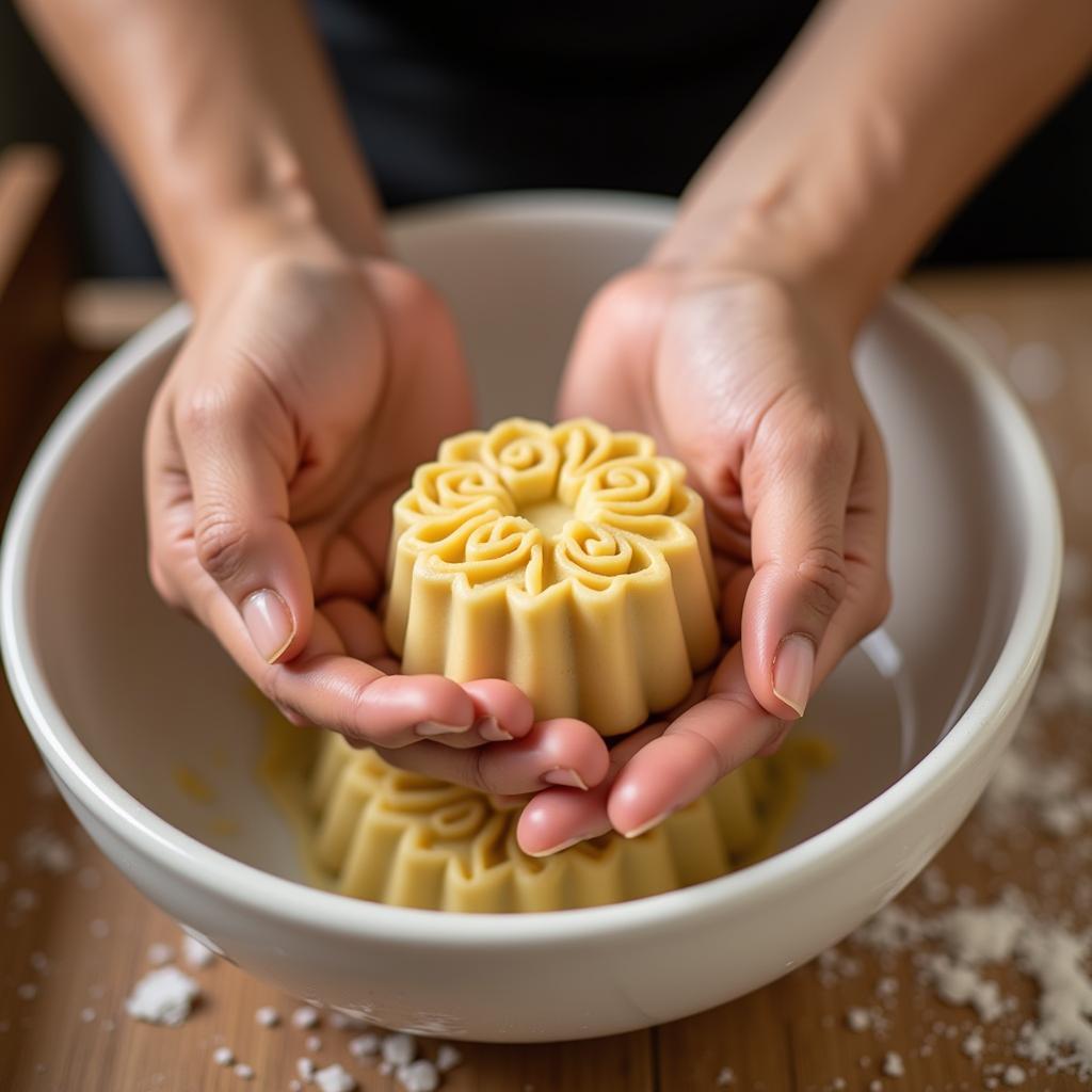 Mixing Mooncake Dough