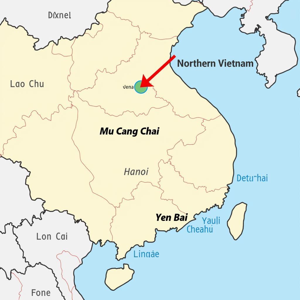 Mu Cang Chai Location Map on Vietnam Map