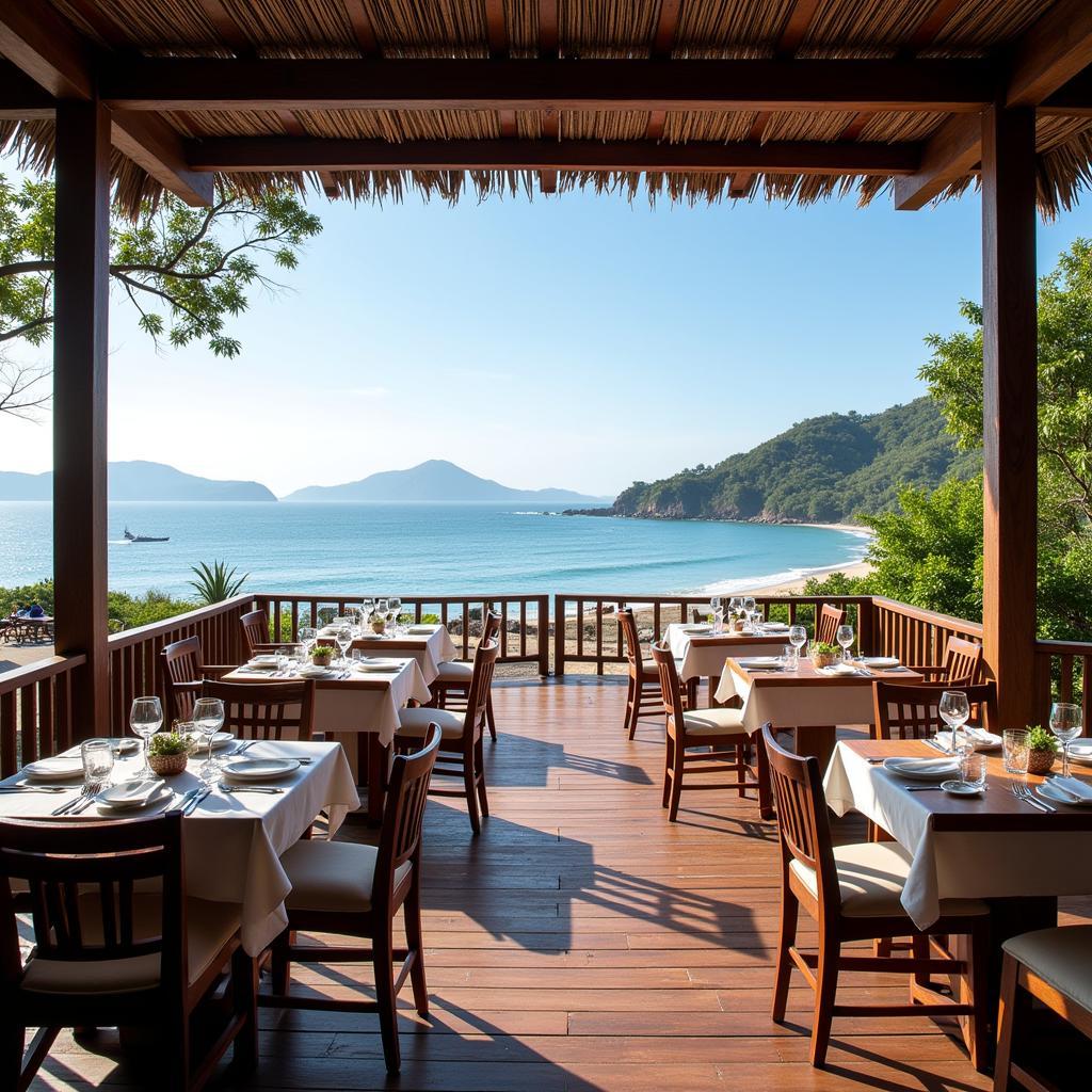 Beachfront restaurants in Mui Ne.