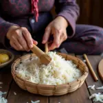 Preparing Muong Sticky Rice