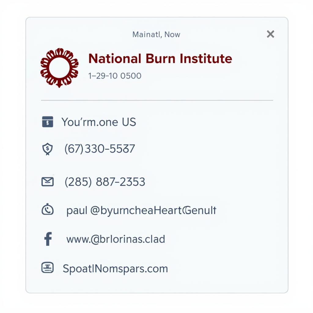 National Burn Institute Contact Information