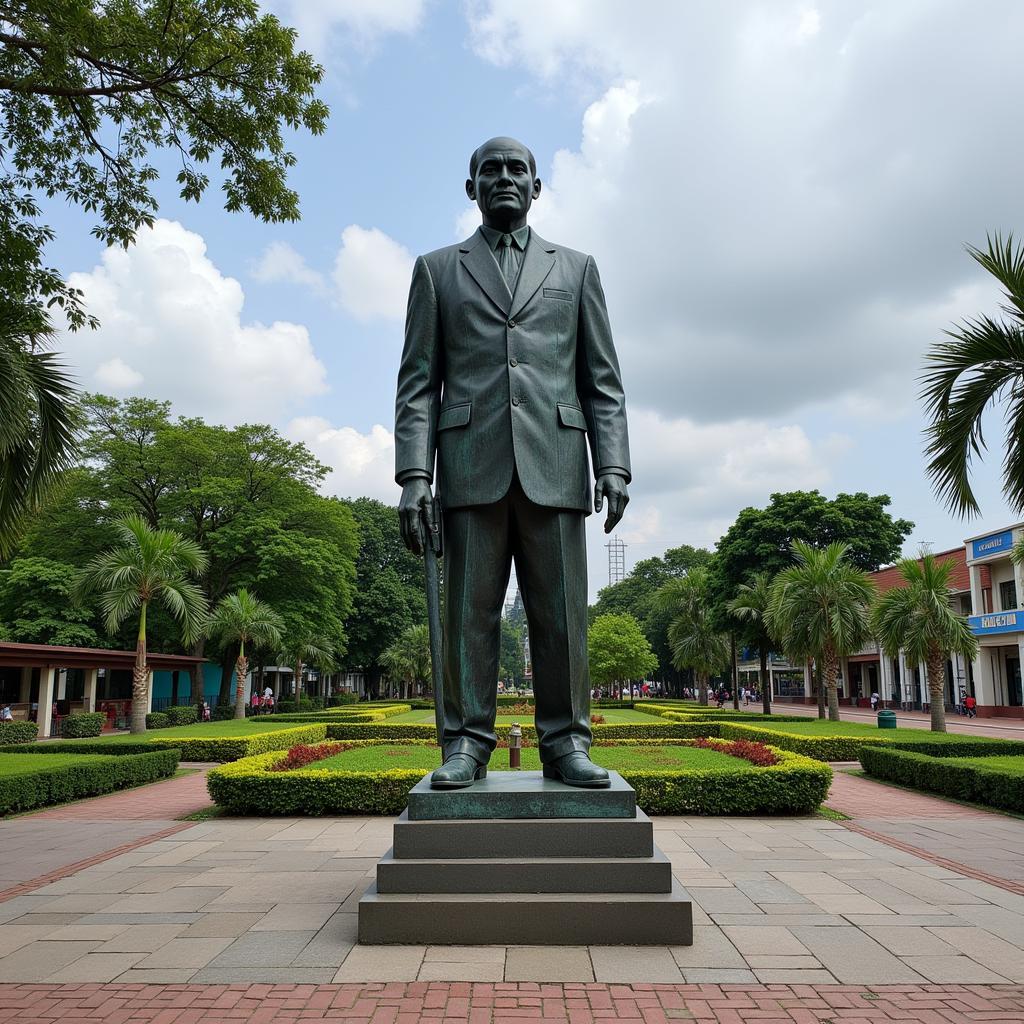 Statue of Nguyen Dinh Chieu in Ben Tre