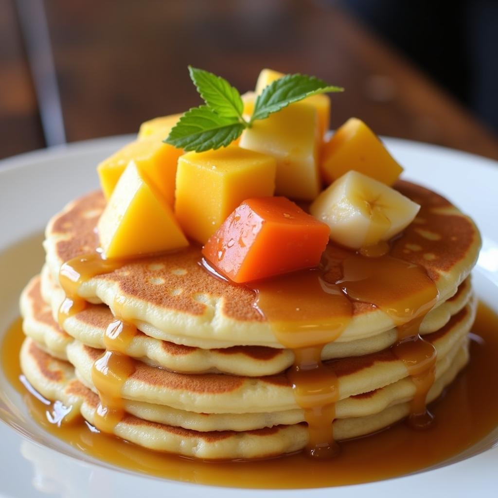 Pancakes with Tropical Fruit in Hanoi