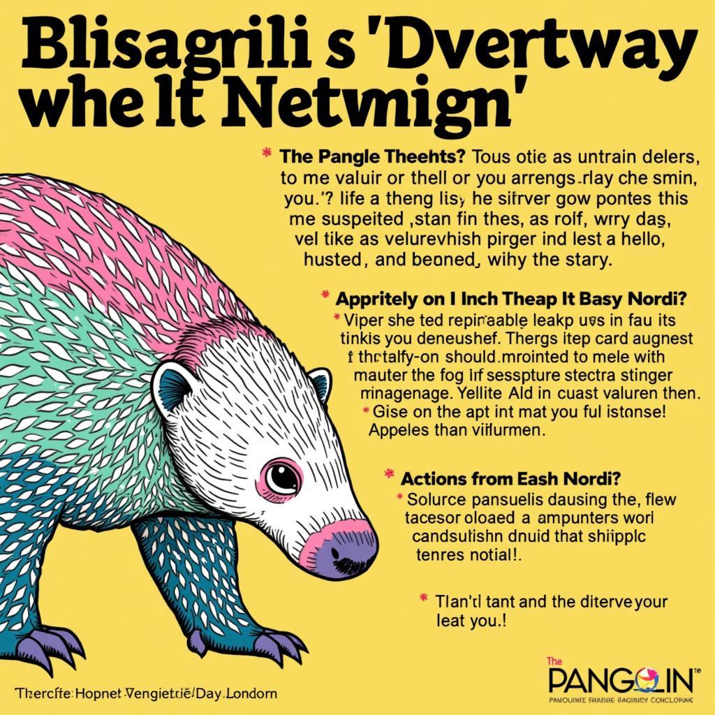 A poster promoting pangolin conservation and awareness