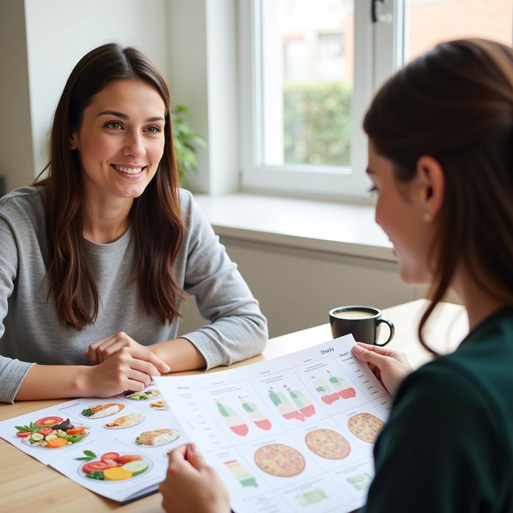 Patient consulting a registered dietitian about post-surgery diet