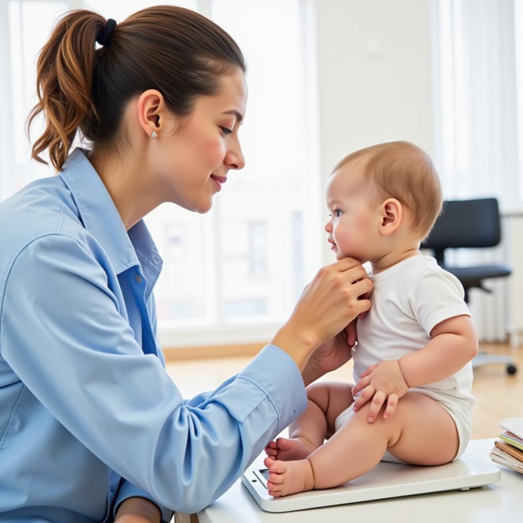 Pediatrician Checking Baby's Growth