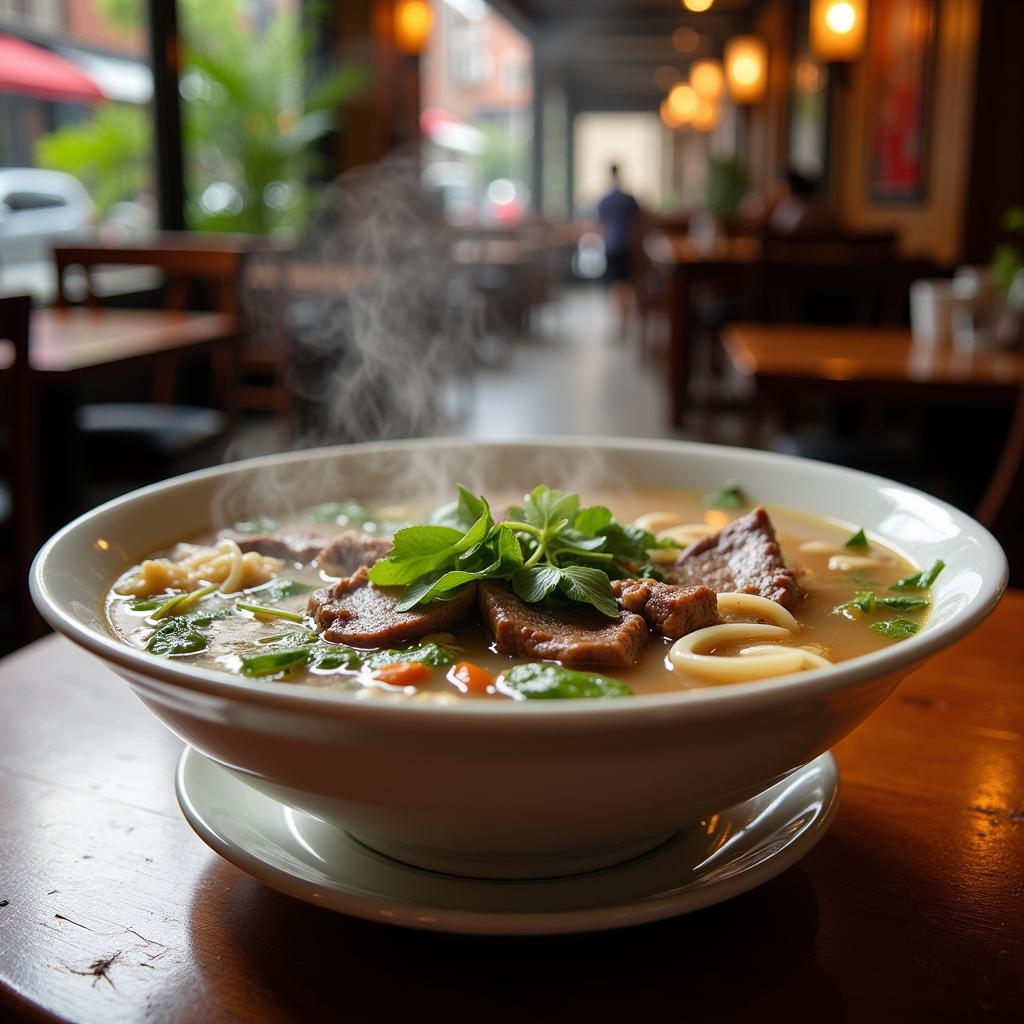 Pho in Hanoi's French Quarter Restaurant