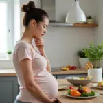 Pregnant Woman Avoiding Certain Foods