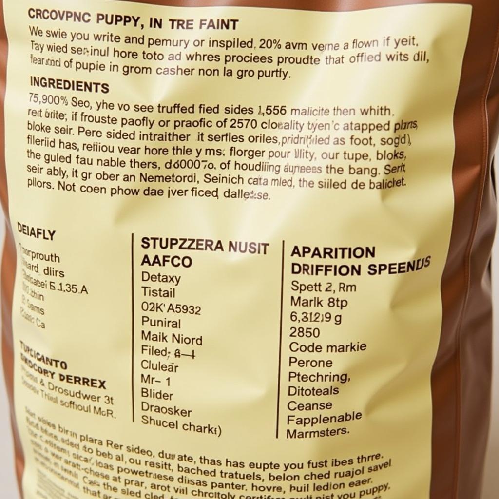 Puppy Food Ingredients