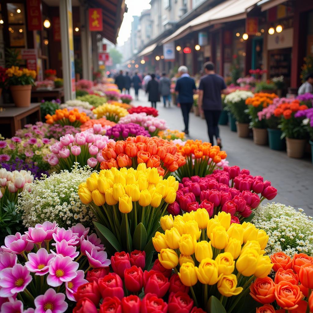 Quang Ba Flower Market Colorful Blooms