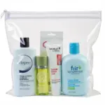 Quart-Sized Bag with Travel-Sized Toiletries