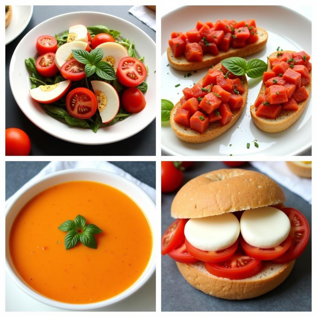 Raw Tomatoes in Different Recipes