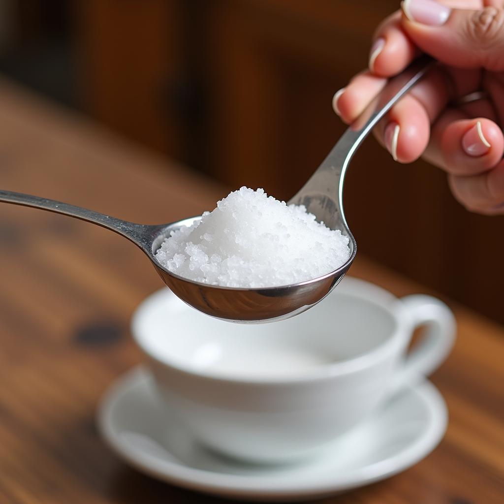 Accurately measuring salt with a teaspoon