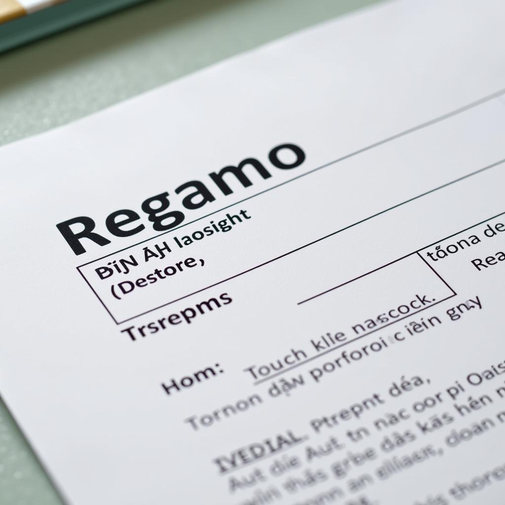 Regamo Prescription in Hanoi