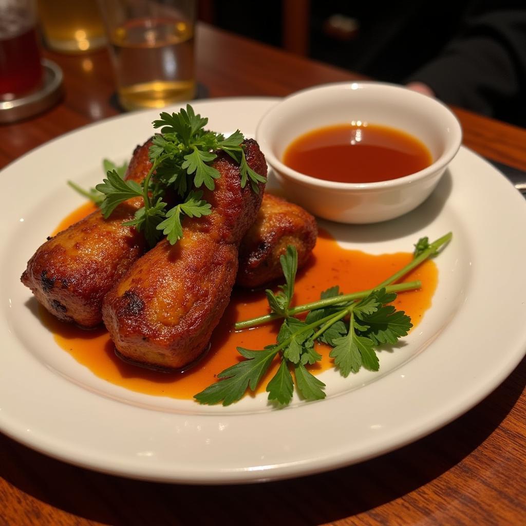 Restaurant Serving Crispy Pork Knuckle