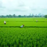 Rice Fields near Hanoi