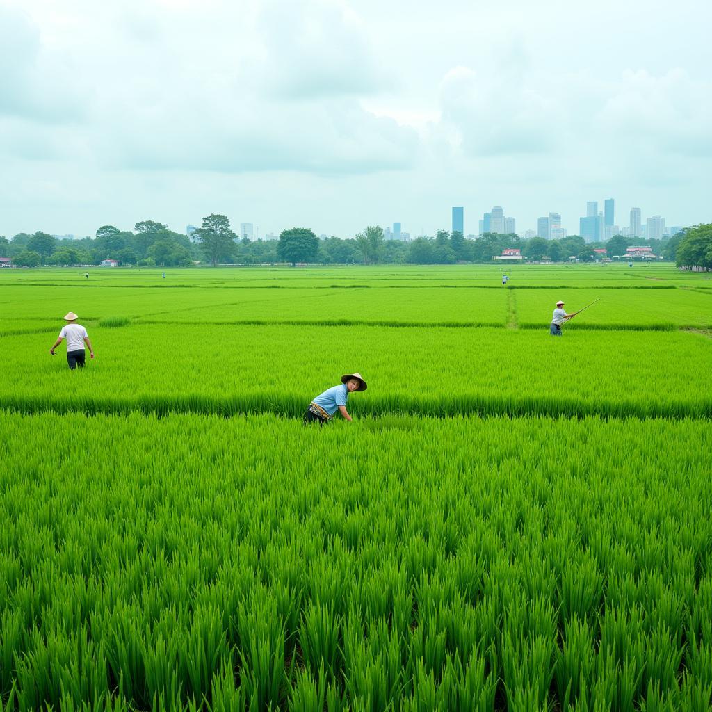 Rice Fields near Hanoi