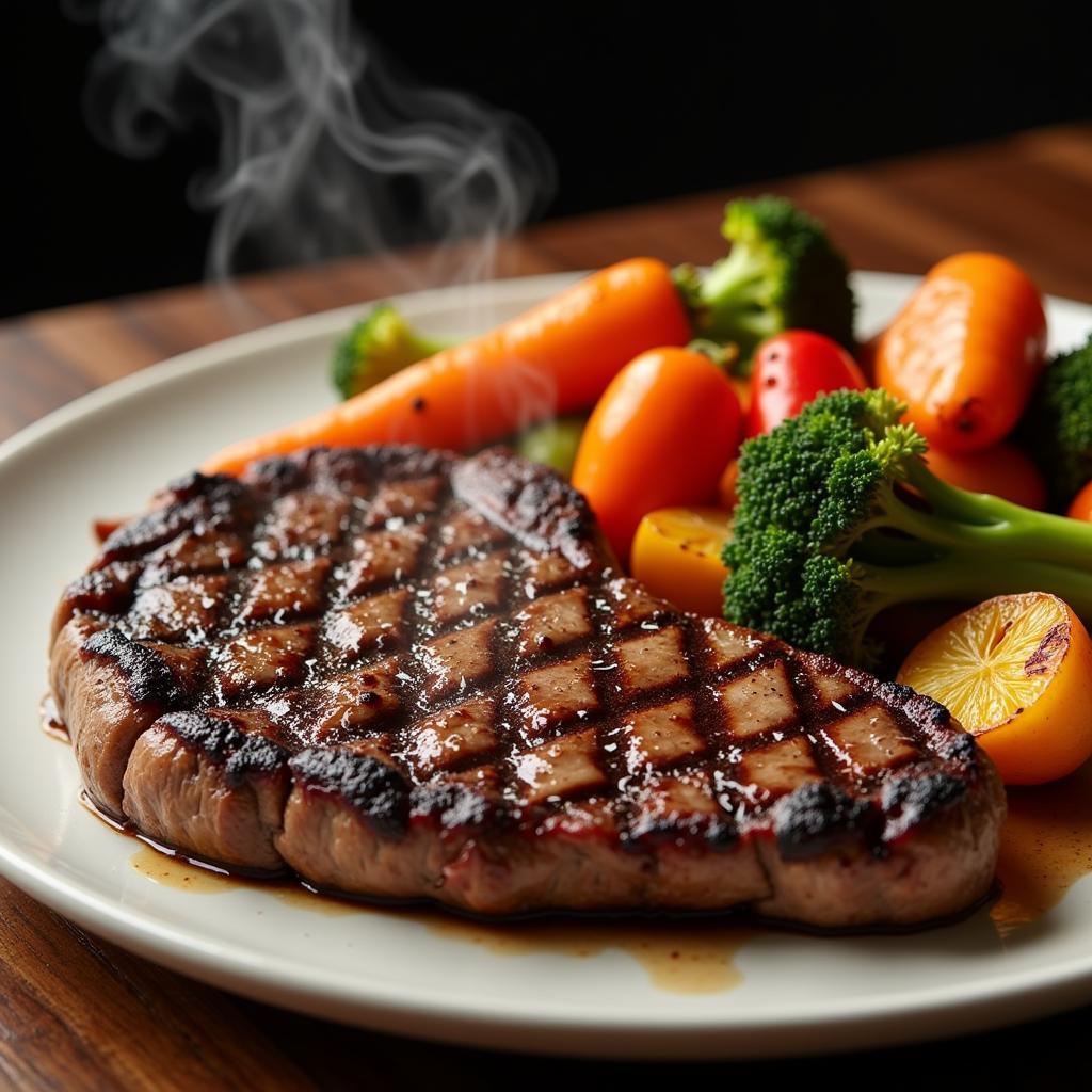 Roasted Vegetables with Steak