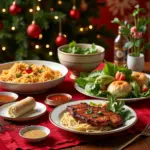 Savory Vietnamese Christmas dishes like Bun Cha and Goi Cuon.