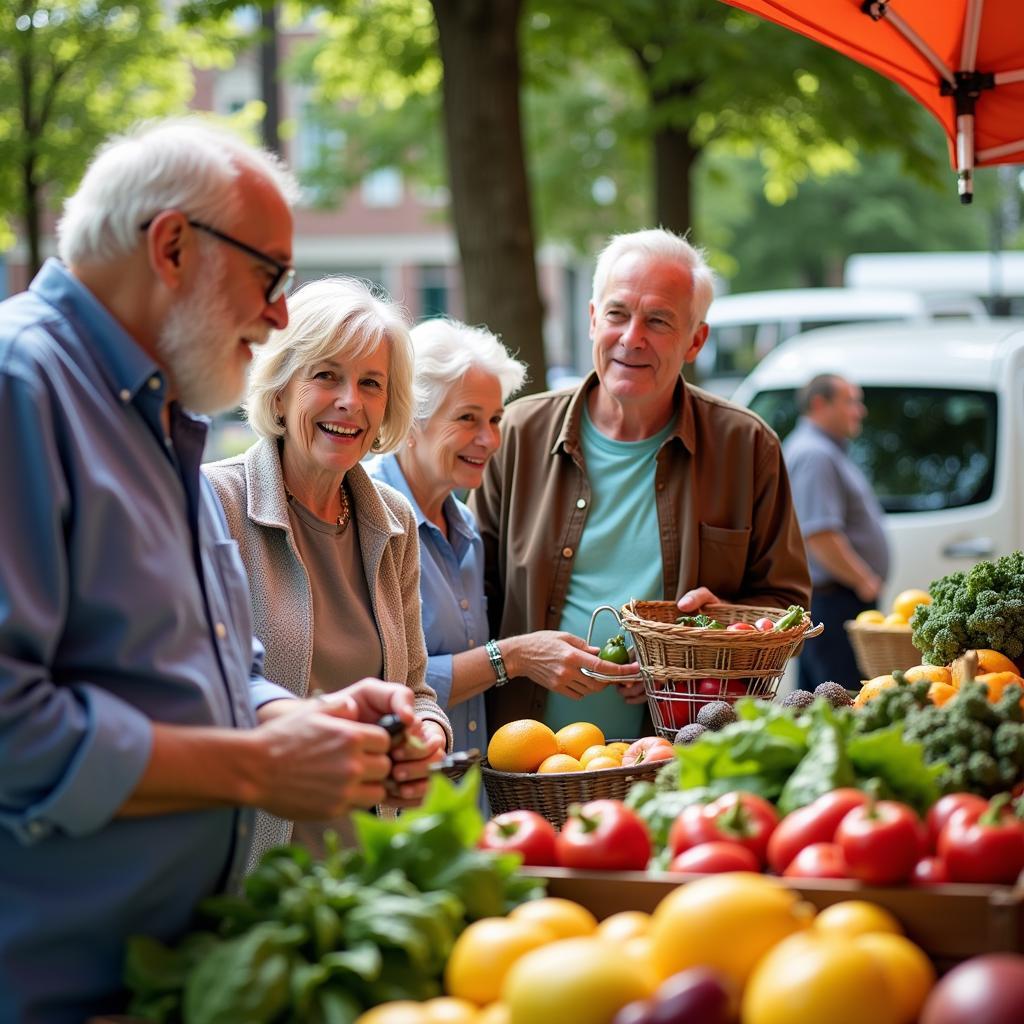 Seniors Shopping for Healthy Foods