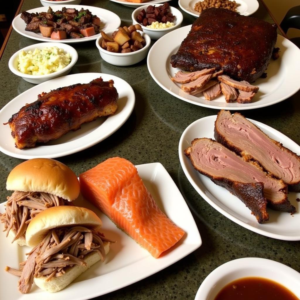 Variety of Smoked Meat Dishes