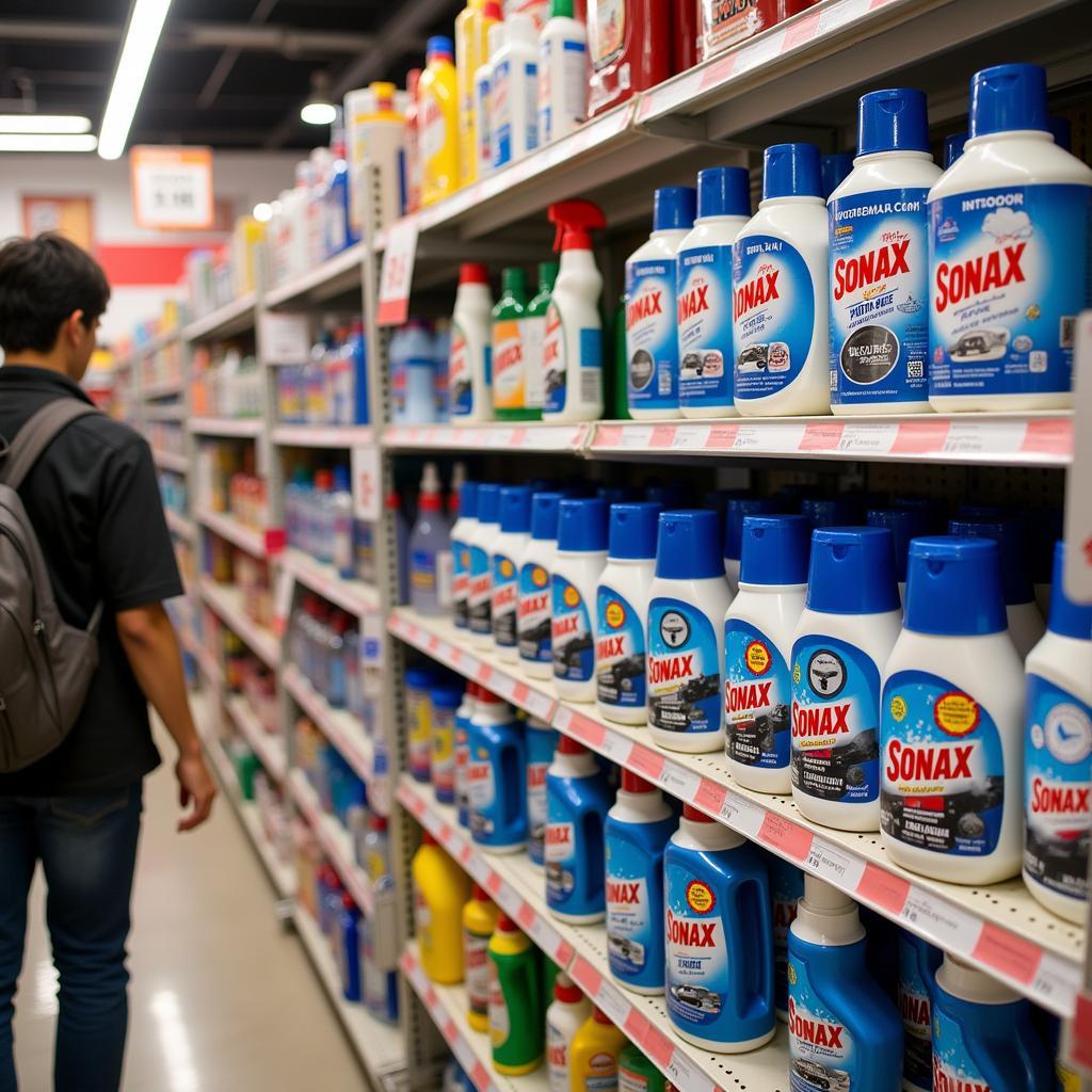 Sonax Products in a Hanoi Supermarket